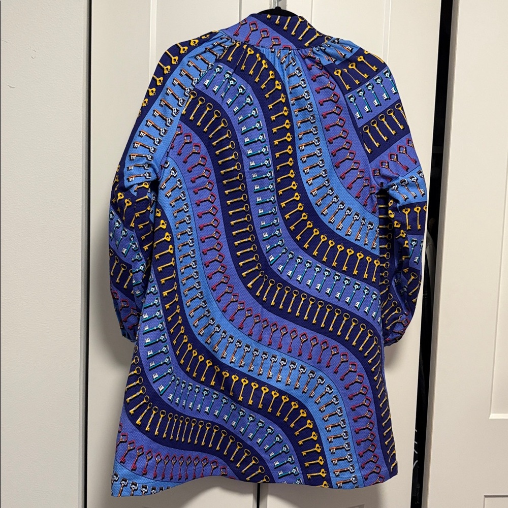 NWT [Paolita] London Arnall Phoebe Key Pattern Bright Blue Dress/Tunic Women’s S - Picture 9 of 13